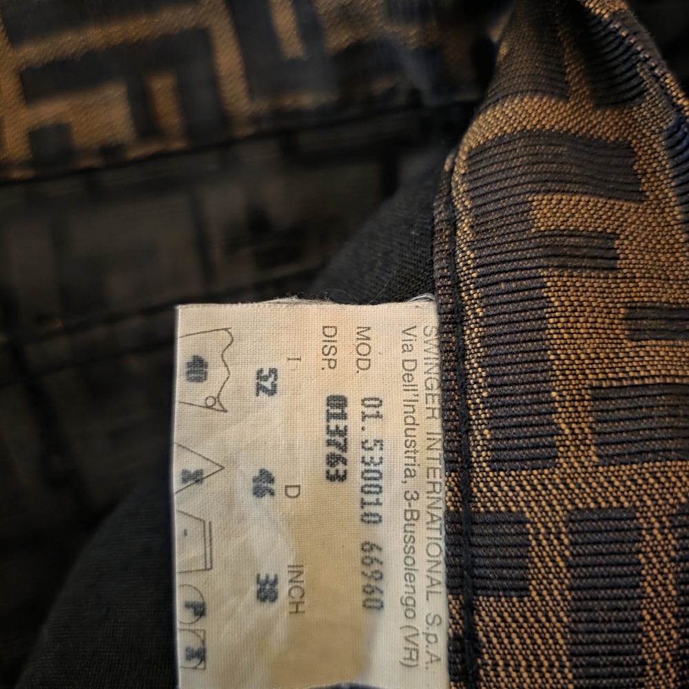 Fendi Black and Gold Patterned Fabric